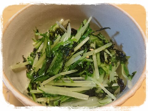 水菜の韓国海苔フレーク和え